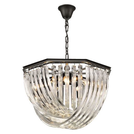 053CS5STAT 5 Light Ceiling Pendant Matt Black