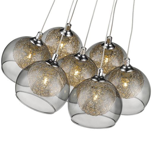 040SG7DECO 7 Light Ceiling Pendant Polished Chrome