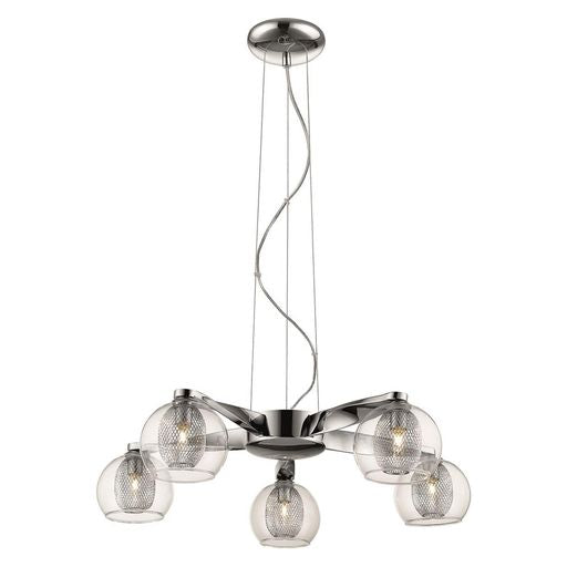 057CH5DECO 5 Light Ceiling Pendant Polished Chrome