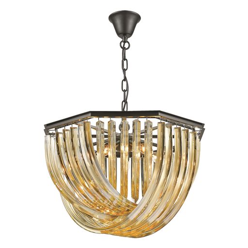 053CG5STAT 5 Light Ceiling Pendant Matt Black