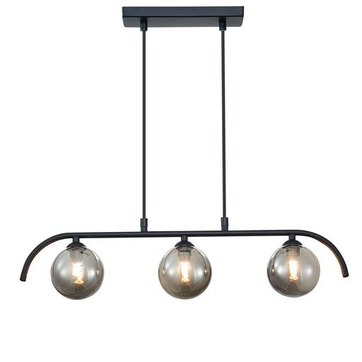 O060BL3DECO Otleby 3 Light Ceiling Pendant Matt Black