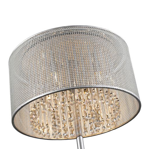 037SI4FLOL 4 Light Floor Lamp Silver