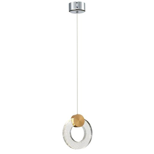 L023GD1PEND Lint LED 1 Light Ceiling Pendant Chrome/Gold Lint