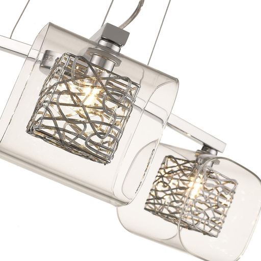 058CH3DECO 3 Light Ceiling Pendant Polished Chrome