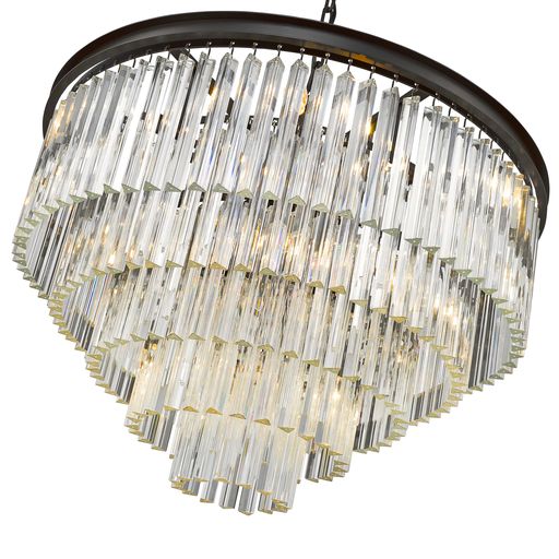 055CS10DECO 10 Light Ceiling Pendant Matt Black