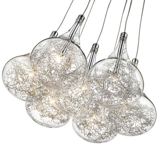 B036CH7DECO 7 Light Ceiling Pendant Polished Chrome