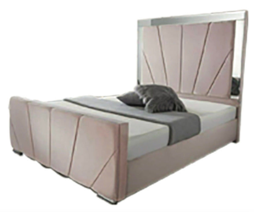 Mirror Sleigh Bed