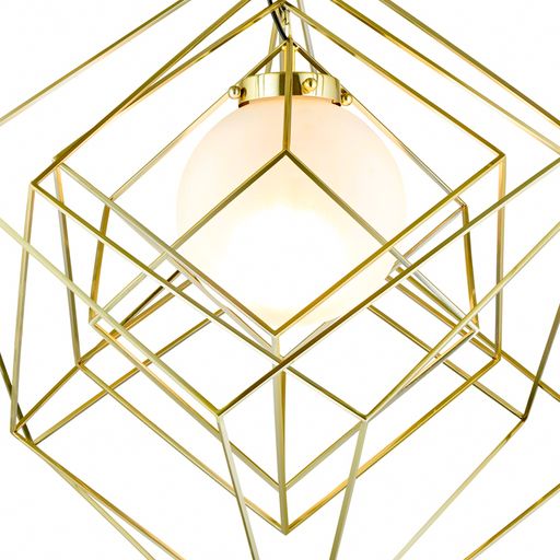 050BRA1DECO 1 Light Ceiling Pendant Brass