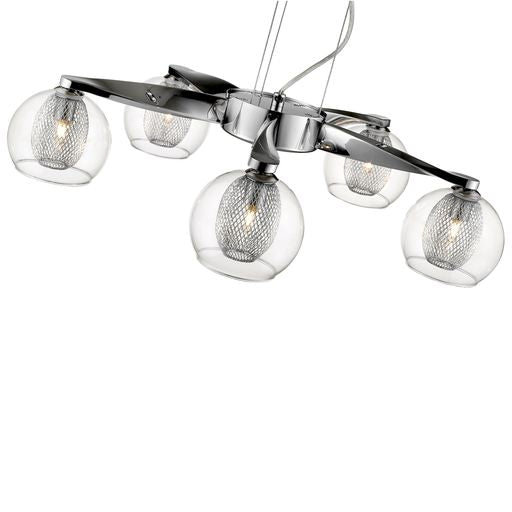 057CH5DECO 5 Light Ceiling Pendant Polished Chrome