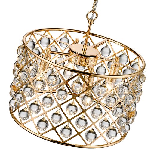 042GD4DECO 4 Light Ceiling Pendant Light Gold