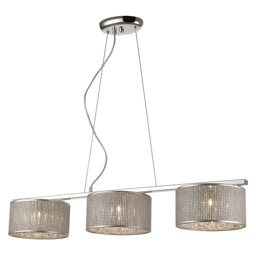 094SI3DECO 3 Light Ceiling Pendant Light Silver