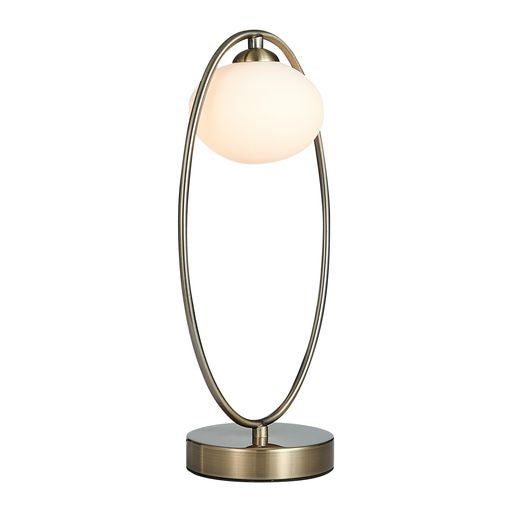 L018AB1TABL Leybourne 1 Light Touch Table Lamp Antique Brass