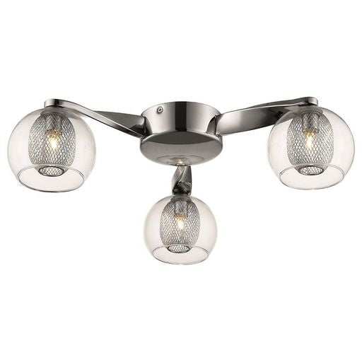 049CH3FLUS 3 Light Flush Ceiling Light Polished Chrome