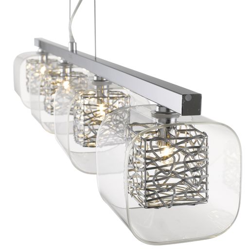 098CH4DECO 4 Light Bar Ceiling Pendant Polished Chrome