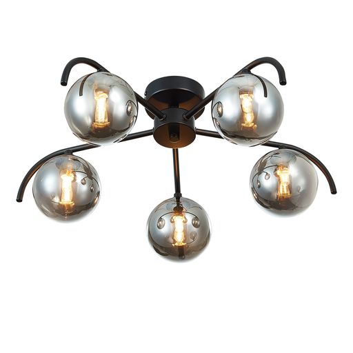 O051BL5FLUS Otleby 5 Light Ceiling Light Matt Black