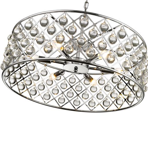 065CH6DECO 6 Light Ceiling Pendant Light Polished Chrome