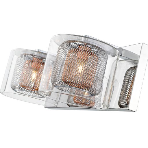 039CP2WAL 2 Light Wall Light Polished Chrome and Copper