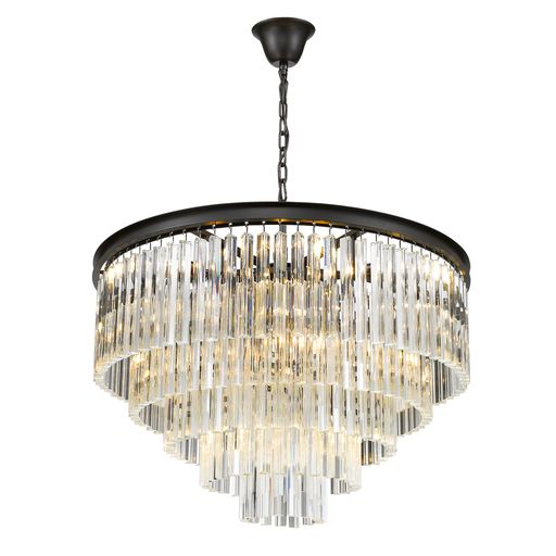 055CS10DECO 10 Light Ceiling Pendant Matt Black