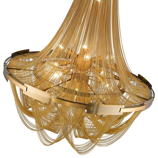 080BRA10STAT 10 Light Ceiling Pendant Polished Brass