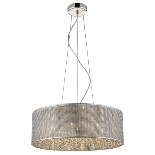 055SI7DECO 7 Light Ceiling Pendant Light Silver