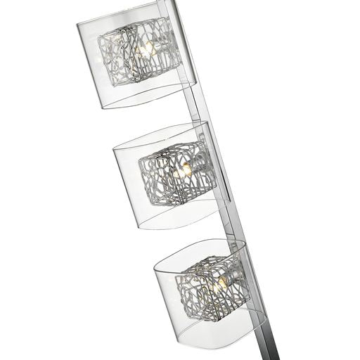 152CH3FLOL 3 Light Floor Lamp Polished Chrome