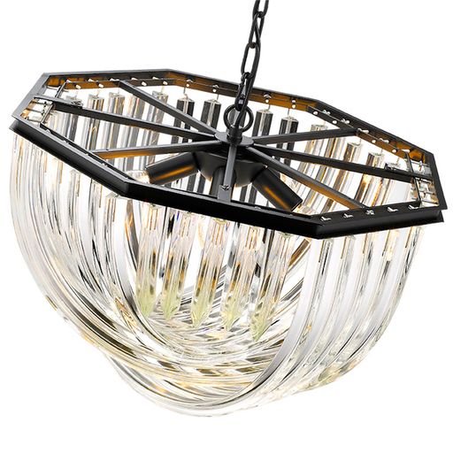 053CS5STAT 5 Light Ceiling Pendant Matt Black