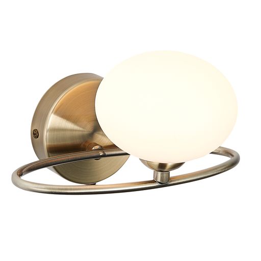 L020AB1WAL Leybourne 1 Light Wall Light Antique Brass