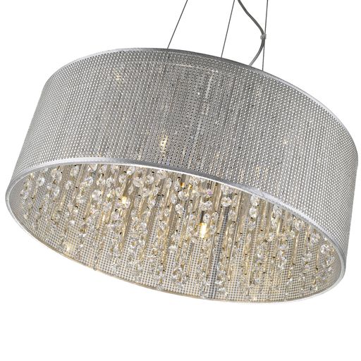 055SI7DECO 7 Light Ceiling Pendant Light Silver