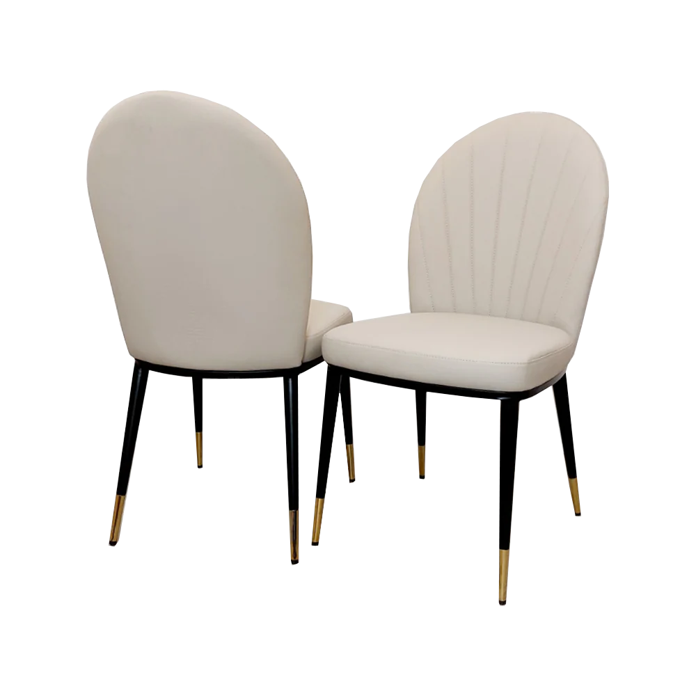 Etta Dining Chair Beige Leather