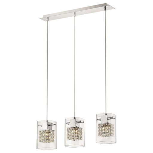 L062CH3DECO 3 Light Ceiling Pendant Polished Chrome