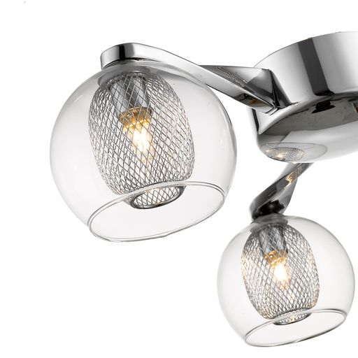 049CH3FLUS 3 Light Flush Ceiling Light Polished Chrome