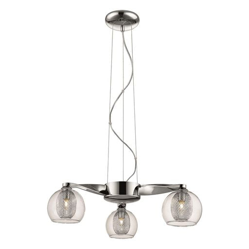 049CH3DECO 3 Light Ceiling Pendant Polished Chrome