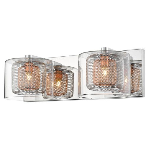 039CP2WAL 2 Light Wall Light Polished Chrome and Copper