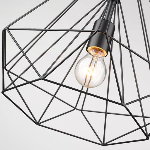 038MB1PEND 1 Light Ceiling Pendant Matt Black