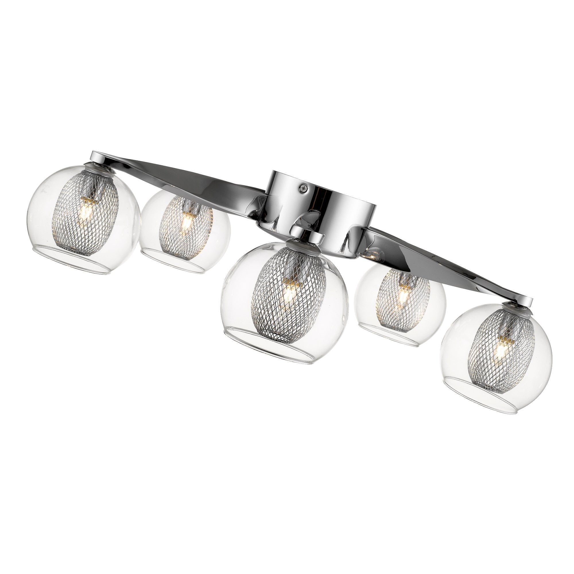 057CH5FLUS 5 Light Flush Ceiling Light Polished Chrome