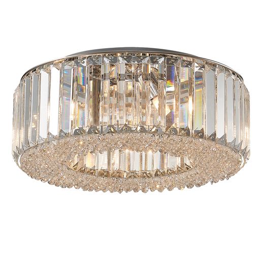 B038CL5FLUS Belgium 5 Light Flush Crystal Ceiling Light