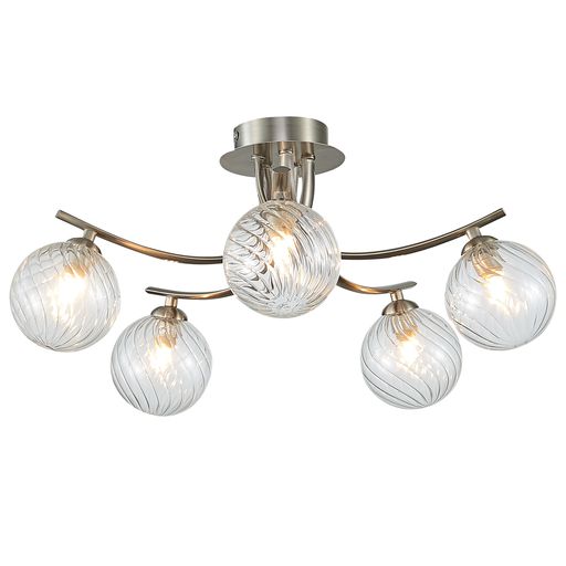 K055SN5FLUS Kettering 5 Light Ceiling Light Satin Nickel